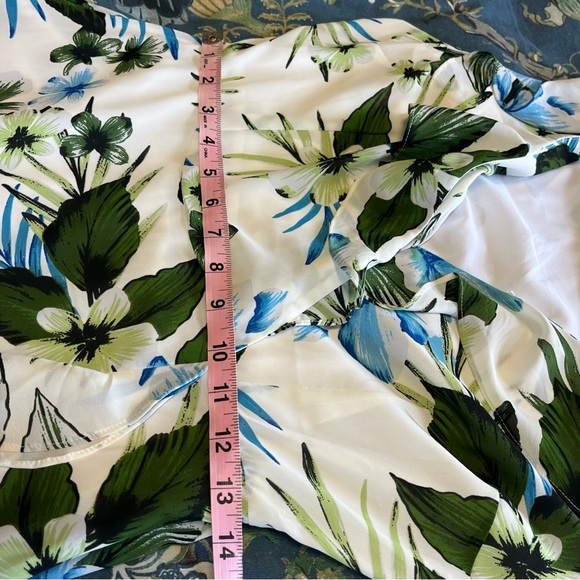 Banana Republic Dress Size 4 Spring Floral Ruffles High Low Feminine Romantic - Picture 7 of 8